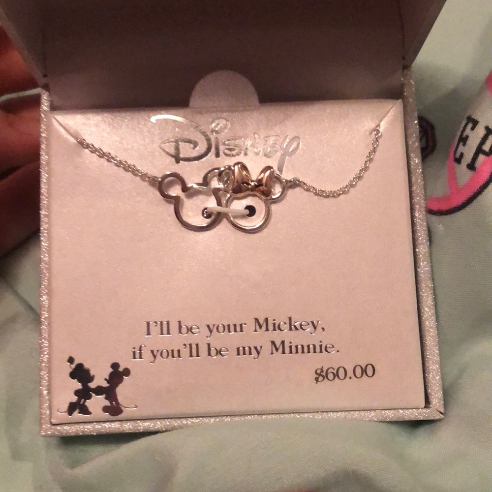 LA Rocks NWT Mickey and Minnie Necklace